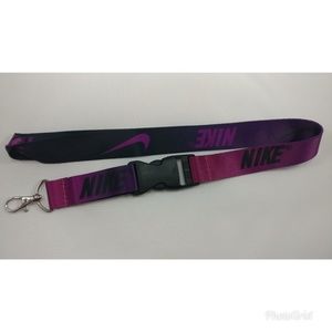 Nike purple black lanyard